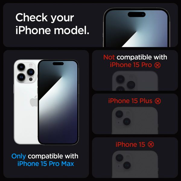 Spigen GLAStR Privacy EZ Fit Screenprotector + Applicator Apple iPhone 15 Pro Max