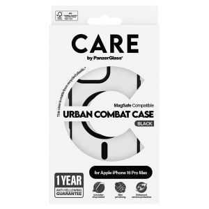 CARE by PanzerGlass Urban Combat Case MagSafe iPhone 16 Pro Max - Zwart