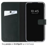 Selencia Echt Leren Bookcase Samsung Galaxy A37 (5G) - Groen
