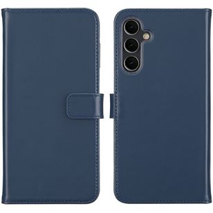 Selencia Echt Leren Bookcase Samsung Galaxy A16 - Blauw
