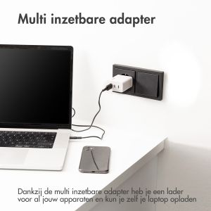 Accezz Power Pro GaN Ultra Fast Wall Charger - Oplader 2x USB-C & USB aansluiting - Snellader - Power Delivery - 65W - Wit