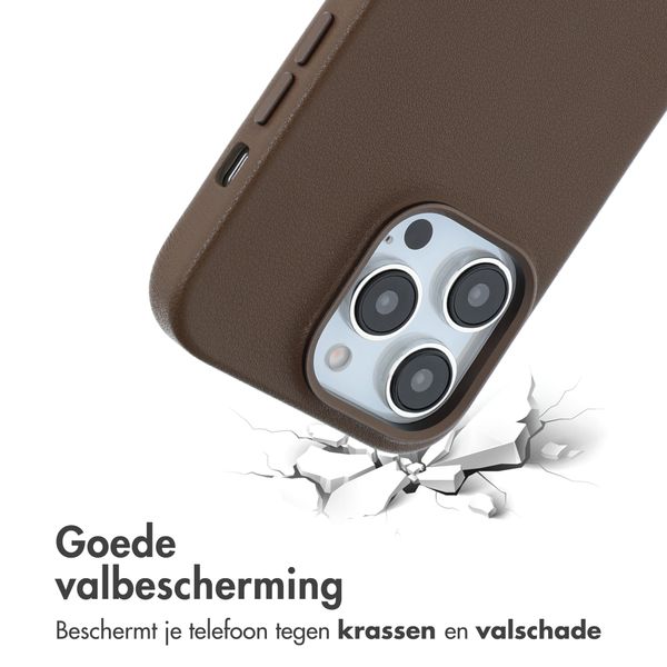 Accezz MagSafe Leather Backcover Apple iPhone 14 Pro - Coffee Brown