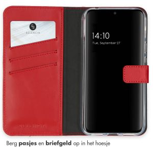 Selencia Echt Lederen Bookcase Google Pixel 8a - Rood