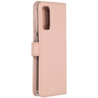 Selencia Echt Lederen Bookcase Samsung Galaxy S20 - Roze