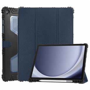 Accezz Rugged Trifold Bookcase Samsung Galaxy Tab A9 Plus - Donkerblauw