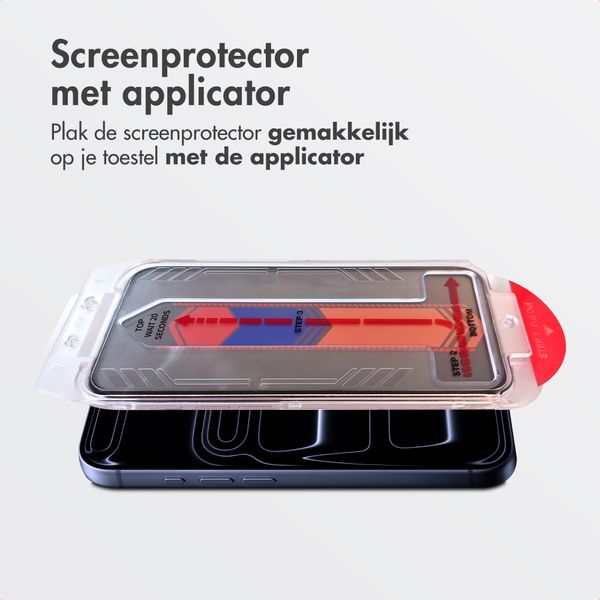 Accezz Gehard Glas Privacy Screenprotector + Applicator Apple iPhone 17 Pro