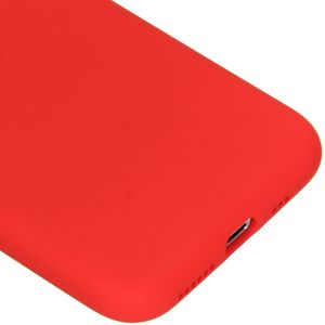 Accezz Liquid Silicone Backcover iPhone Xs / X - Rood