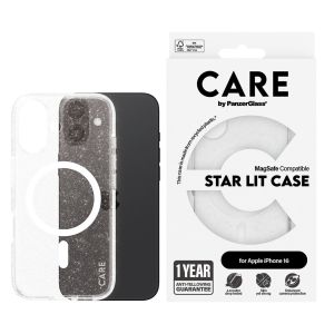 CARE by PanzerGlass Star Lit Case MagSafe iPhone 16 - Wit