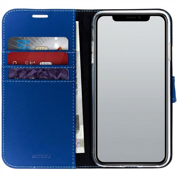 Accezz Wallet Softcase Bookcase Apple iPhone Xs Max - Blauw