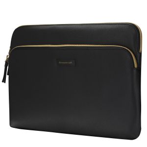 dbramante1928 Paris+ Sleeve - Laptop hoes 14 inch - Echt leer - MacBook Pro 14 inch - Night Black