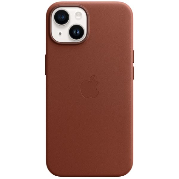 Apple Leather Backcover MagSafe Apple iPhone 14 - Umber