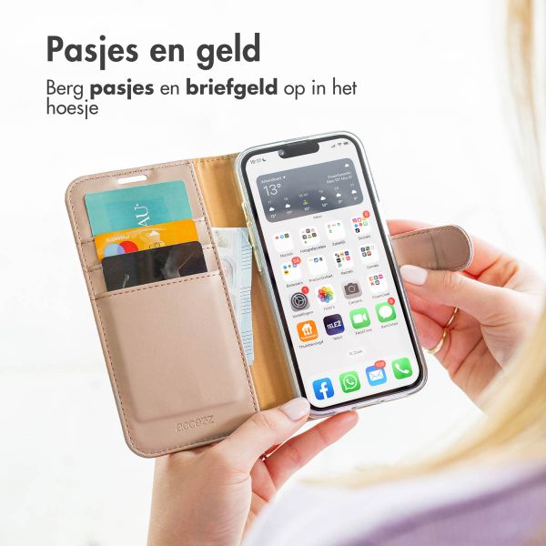 Accezz Wallet Softcase Bookcase Samsung Galaxy A42 - Goud