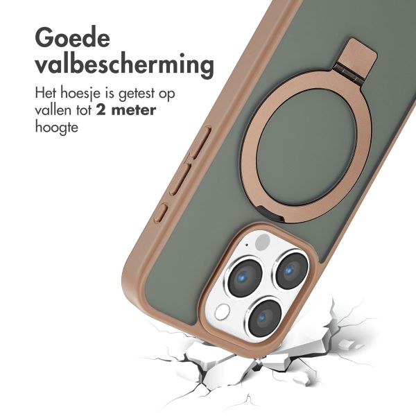 Accezz Ring Stand Backcover met MagSafe Apple iPhone 15 Pro - Brown