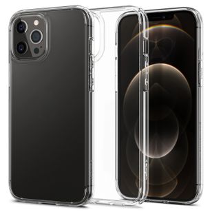 Spigen Ultra Hybrid Backcover Apple iPhone 12 (Pro) - Transparant