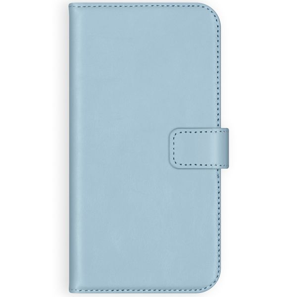 Selencia Echt Leren Bookcase Apple iPhone 12 (Pro) - Air Blue