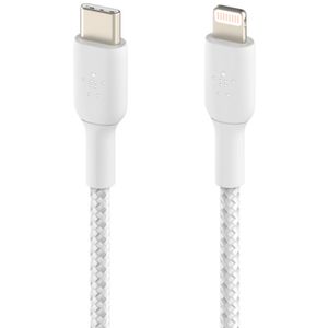 Belkin Boost↑Charge™ Braided Lightning naar USB-C kabel - 2 meter - Wit