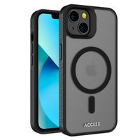 Accezz Rugged Frosted MagSafe Backcover iPhone 13 - Zwart