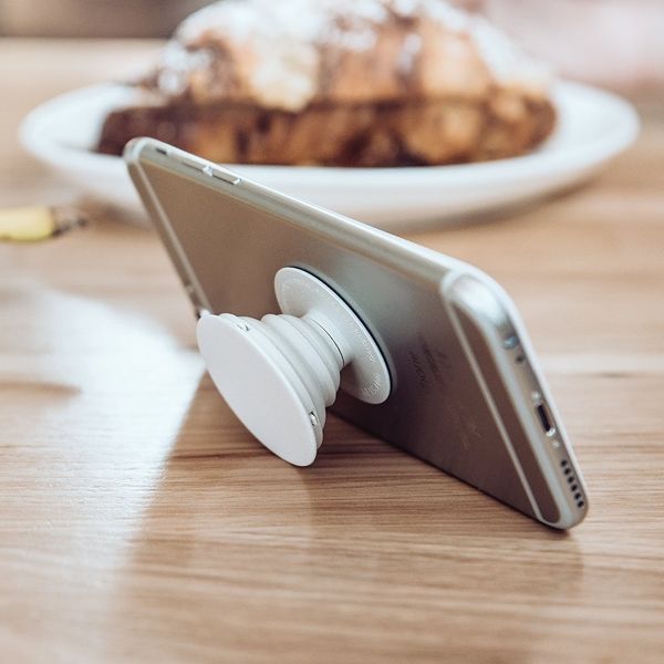 PopSockets PopGrip - Afneembaar - Dove White Marble