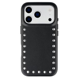 Selencia Studs Backcover met MagSafe Apple iPhone 17 Pro - Velvet Black