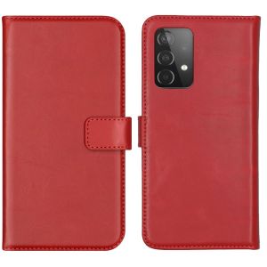 Selencia Echt Lederen Bookcase Samsung Galaxy A52(s) (5G/4G) - Rood