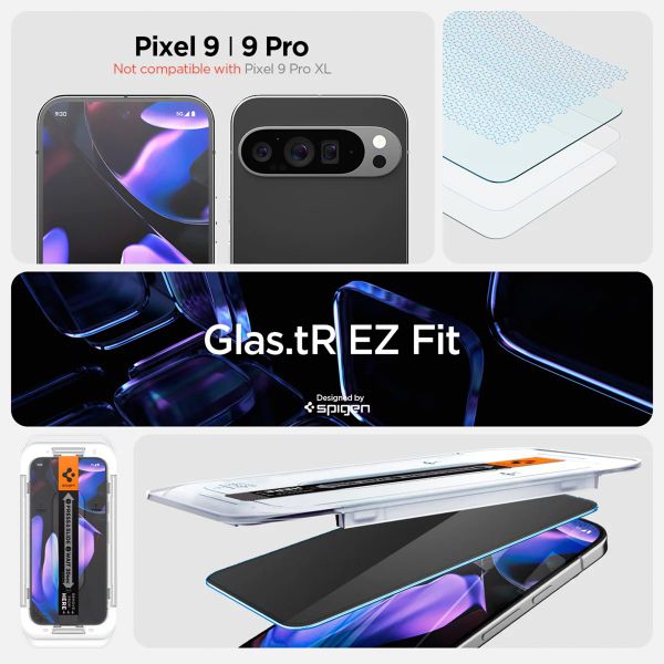 Spigen GLAStR Privacy EZ Fit Screenprotector + Applicator Google Pixel 9 Pro XL
