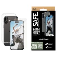 PanzerGlass 2- in-1 pack - TPU Clear Case + Ultra-Wide Fit Screenprotector iPhone 16