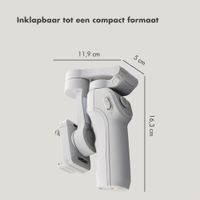 Selencia Gimbal Stabilizer met LED lamp - Slimme tracking - Tripod - Cosy Grey