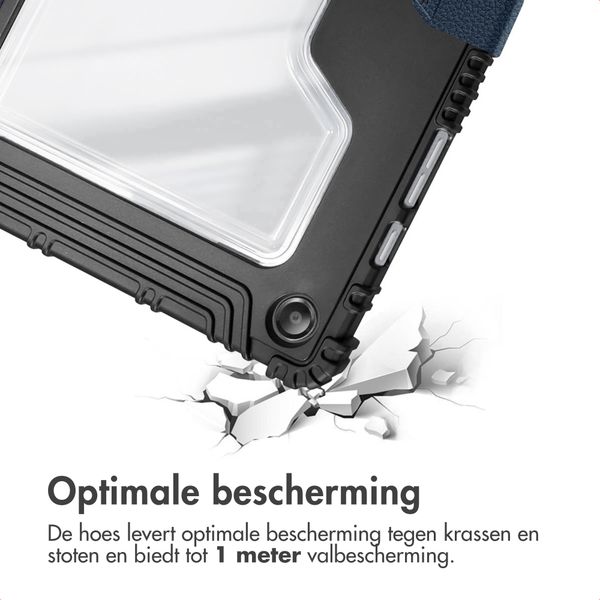 Accezz Rugged Trifold Bookcase Samsung Galaxy Tab A9 Plus - Donkerblauw