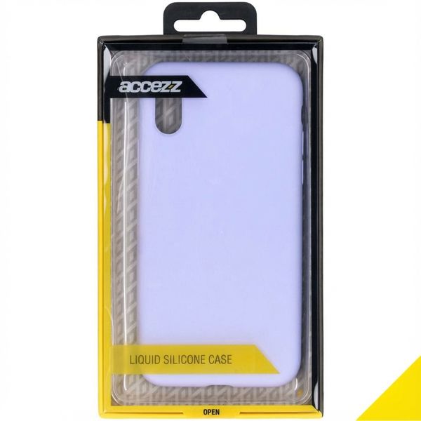 Accezz Liquid Silicone Backcover Apple iPhone X / Xs - Paars