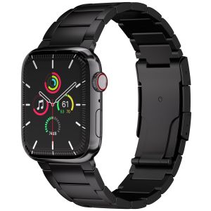 Accezz Mat Titanium bandje Apple Watch Series 1 t/m 9 / SE (38/40/41 mm) | Series 10 (42 mm) - Zwart