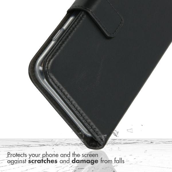 Selencia Echt Leren Bookcase Apple iPhone 13 - Zwart
