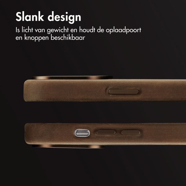 Accezz Vintage Leather Magsafe Backcover iPhone 14 Pro - Rustic Brown