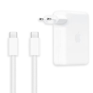 Apple Bundel voor Laptop | USB-C Power Adapter 140 watt + USB-C oplaadkabel 240 watt - 2 meter - Wit