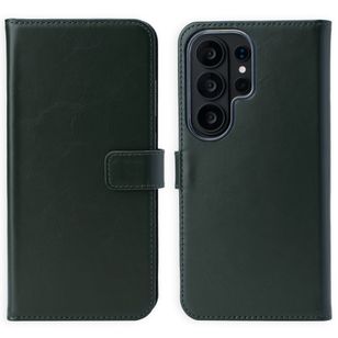Selencia Echt Leren Bookcase Samsung Galaxy S26 Ultra - Groen