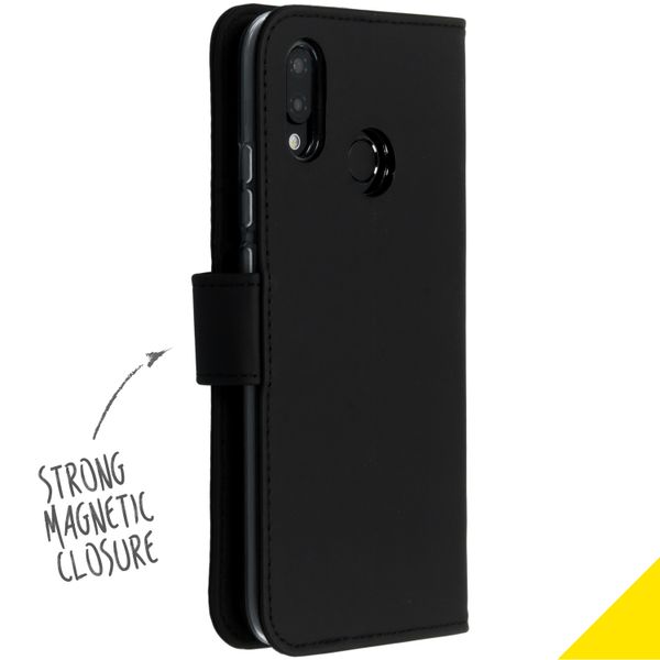 Accezz Wallet Softcase Bookcase Huawei P20 Lite - Zwart