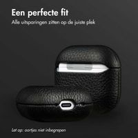 Accezz Echt Leren Case  Apple Airpods 4 - Zwart