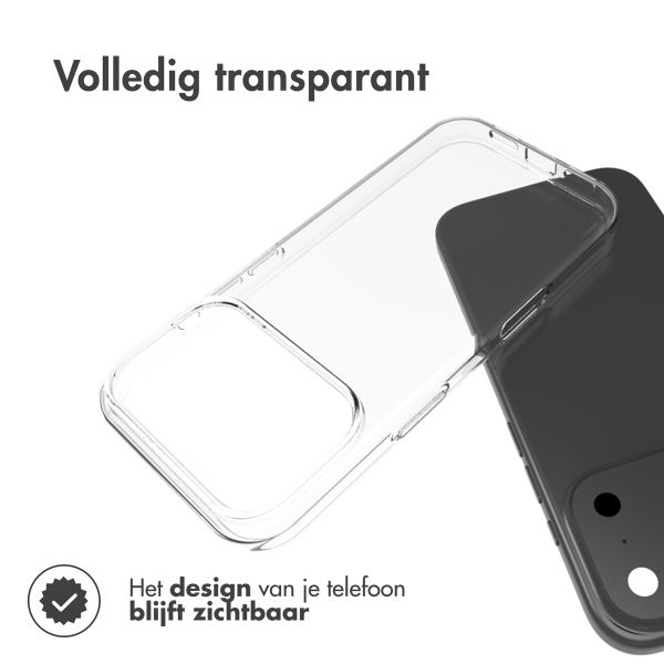 Accezz Clear Backcover Apple iPhone 18 Pro Max / 17 Pro Max - Transparant
