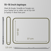 Accezz Laptophoes 15-16 inch - Laptopsleeve - Donkergroen