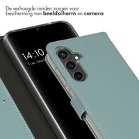 Selencia Echt Leren Bookcase Samsung Galaxy S23 FE - Air Blue