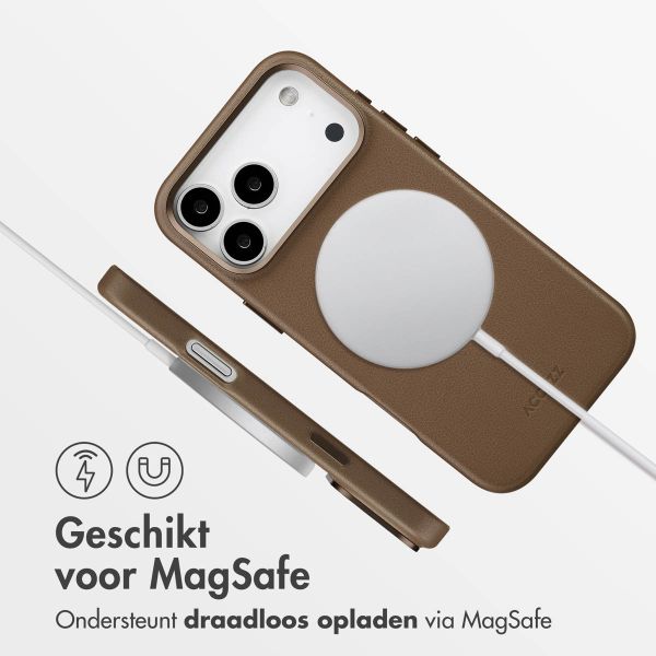 Accezz MagSafe Leather Backcover Apple iPhone 17 Pro Max - Coffee