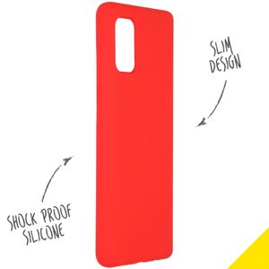 Accezz Liquid Silicone Backcover Samsung Galaxy A41 - Rood