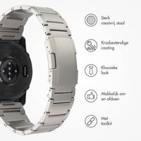Accezz Mat Titanium bandje voor de Garmin Quickfit 26mm - Titanium