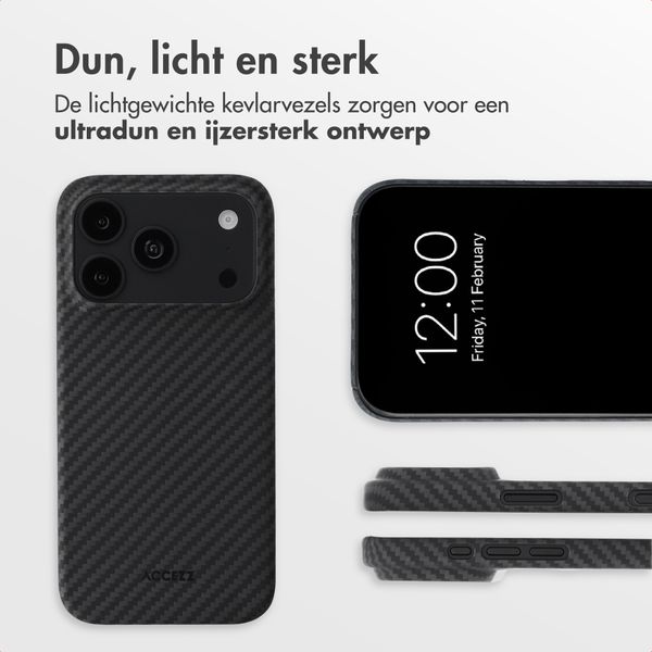 Accezz MagSafe Kevlar® Backcover Apple iPhone 18 Pro Max / 17 Pro Max - Zwart