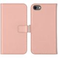 Selencia Echt Lederen Bookcase iPhone SE (2022 / 2020) / 8 / 7 / 6(s) - Roze