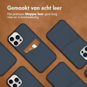 Accezz Premium Leather Card Slot Backcover iPhone 13 Pro Max - Donkerblauw