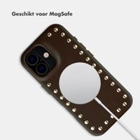 Selencia Studs Backcover met MagSafe Apple iPhone 17 - Cacao Crush