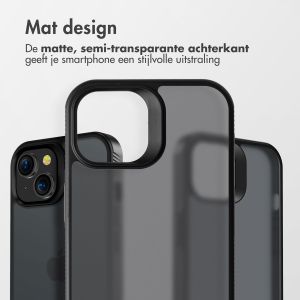 Accezz Rugged Frosted Backcover iPhone 14 - Zwart