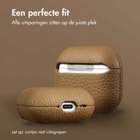 Accezz Echt Leren Case  Apple Airpods 4 - Taupe