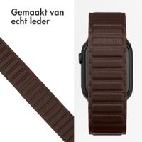 Accezz Magnetisch echt lederen bandje Apple Watch | 38/40/41/42 mm - Chocolate Brown