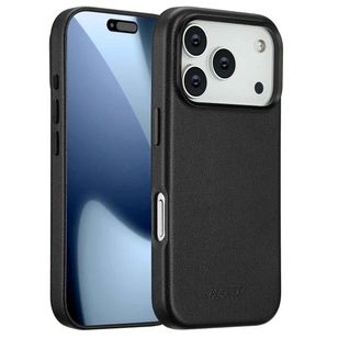 Accezz MagSafe Leather Backcover Apple iPhone 17 Pro - Onyx Black